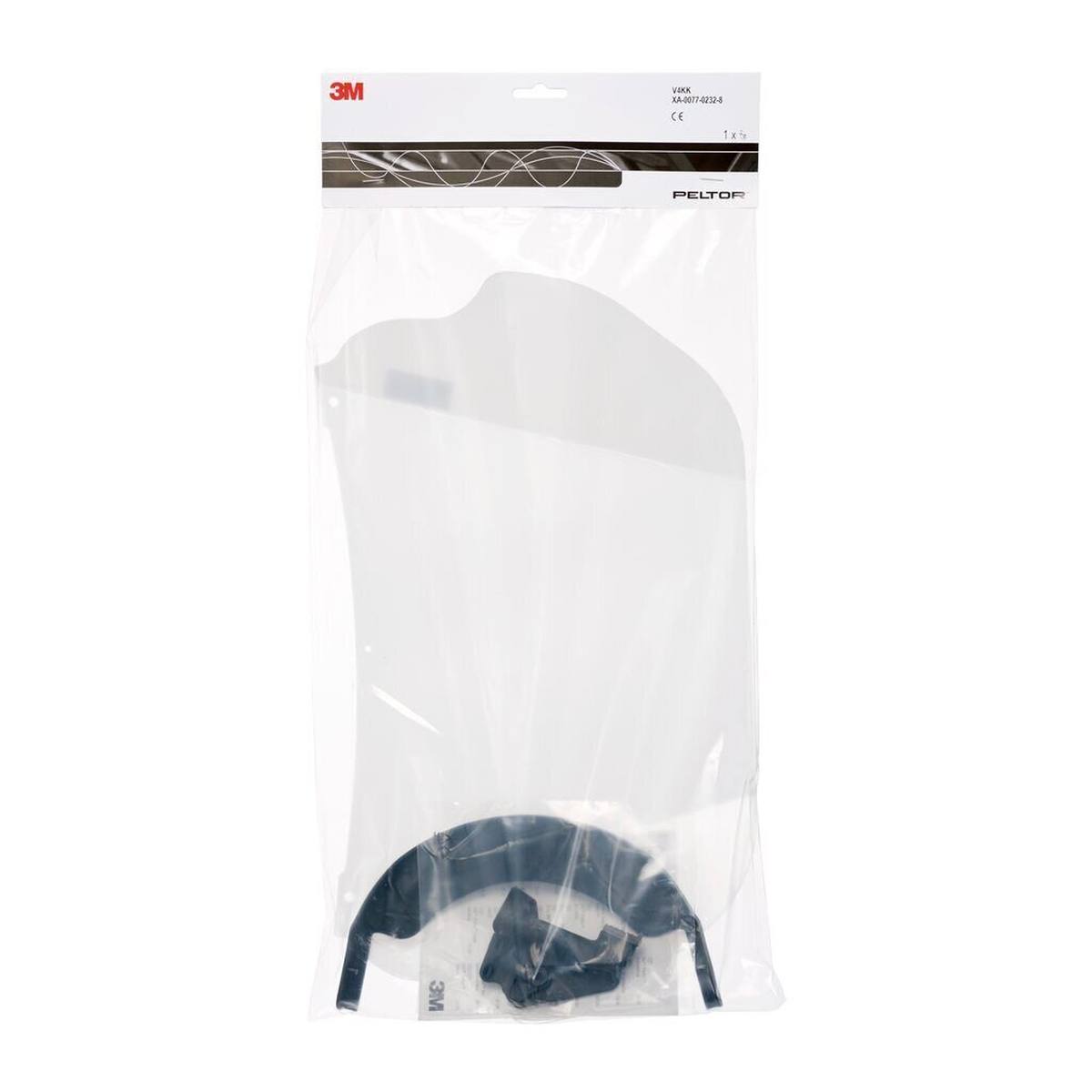 3M V4KK clear visor polycarbonate with sun shield short extremely impact and scratch resistant Thickness: 1.5 mm, weight: 180g (including helmet mount)