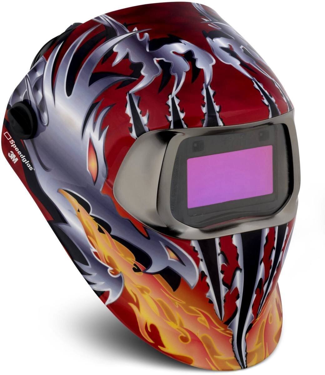 3M Speedglas máscara de soldadura 100V Máscara de soldadura automática DIN 8-12 Mig "Razor Dragon" #752420