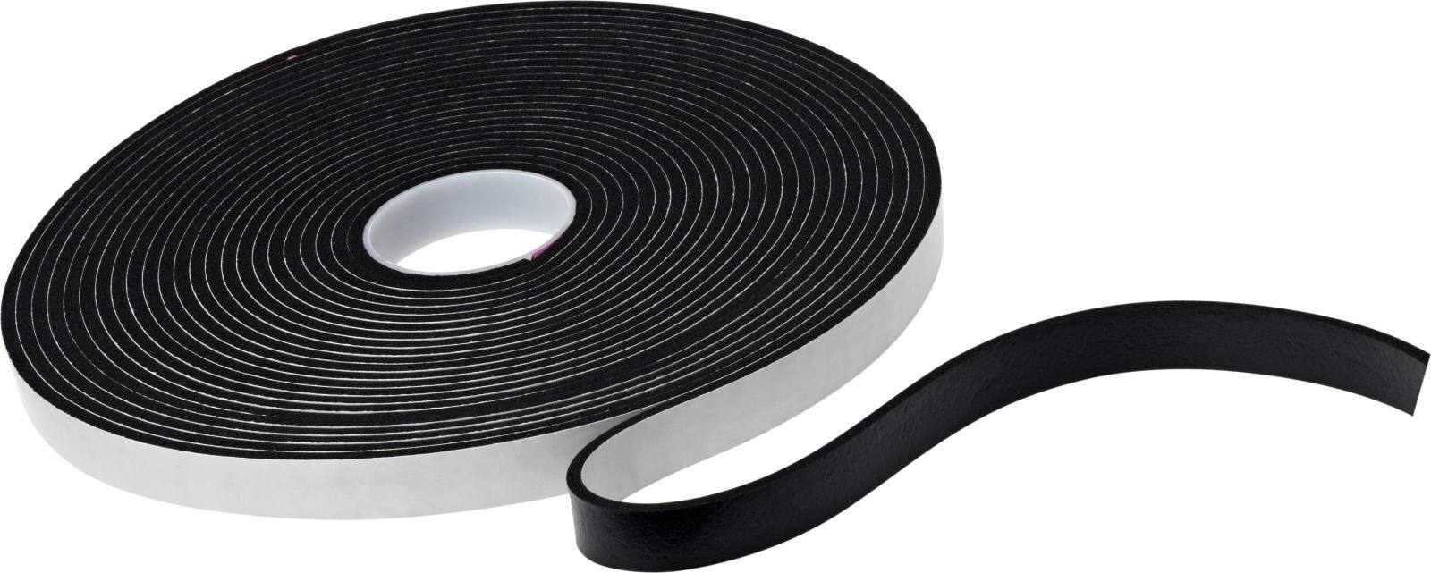 3M Einseitiges Vinyl-Schaumstoff-Klebeband 4714, Schwarz, 25 mm x 16,5 m, 6,4 mm