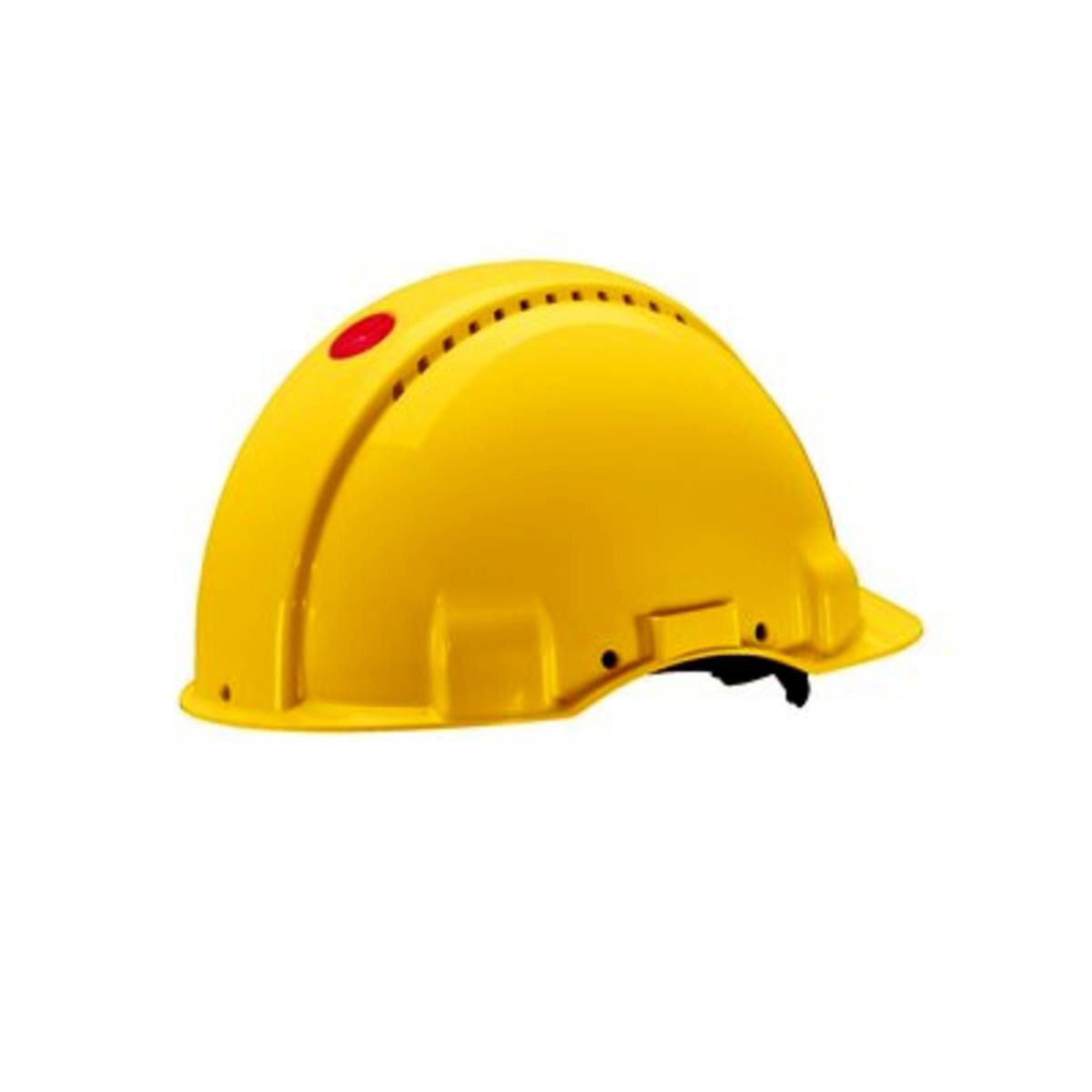elmetto di sicurezza 3M G3000 G30CUY di colore giallo, ventilato, con uvicatore, pinlock e fascia antisudore in plastica