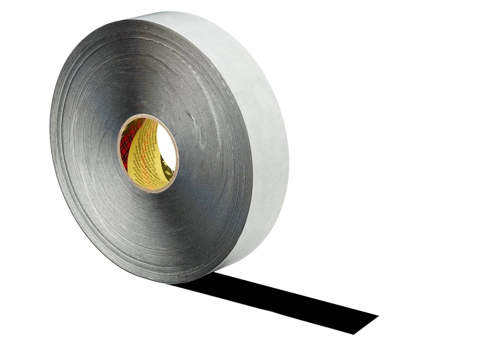 3M Ruban adhésif en polyuréthane floqué polyester 8581, noir, 50 mm x 20 m, 0,8 mm