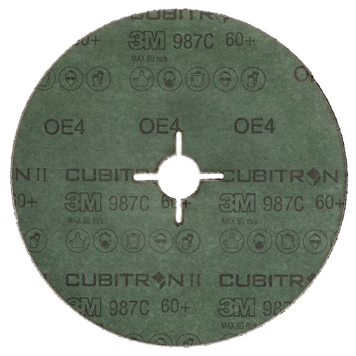 3M Cubitron II Disque fibre 987C, 180 mm, 22,23 mm, 60+ #464822