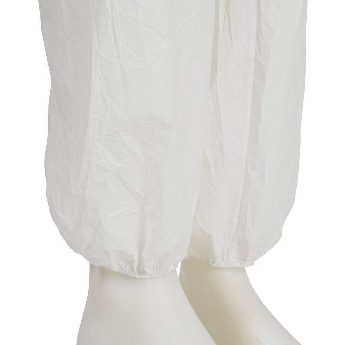 3M 4545 Protective coverall, white, TYPE 5/6, size 3XL, material PE laminate, antistatic coating, particularly low-linting, detachable zip, knitted cuffs