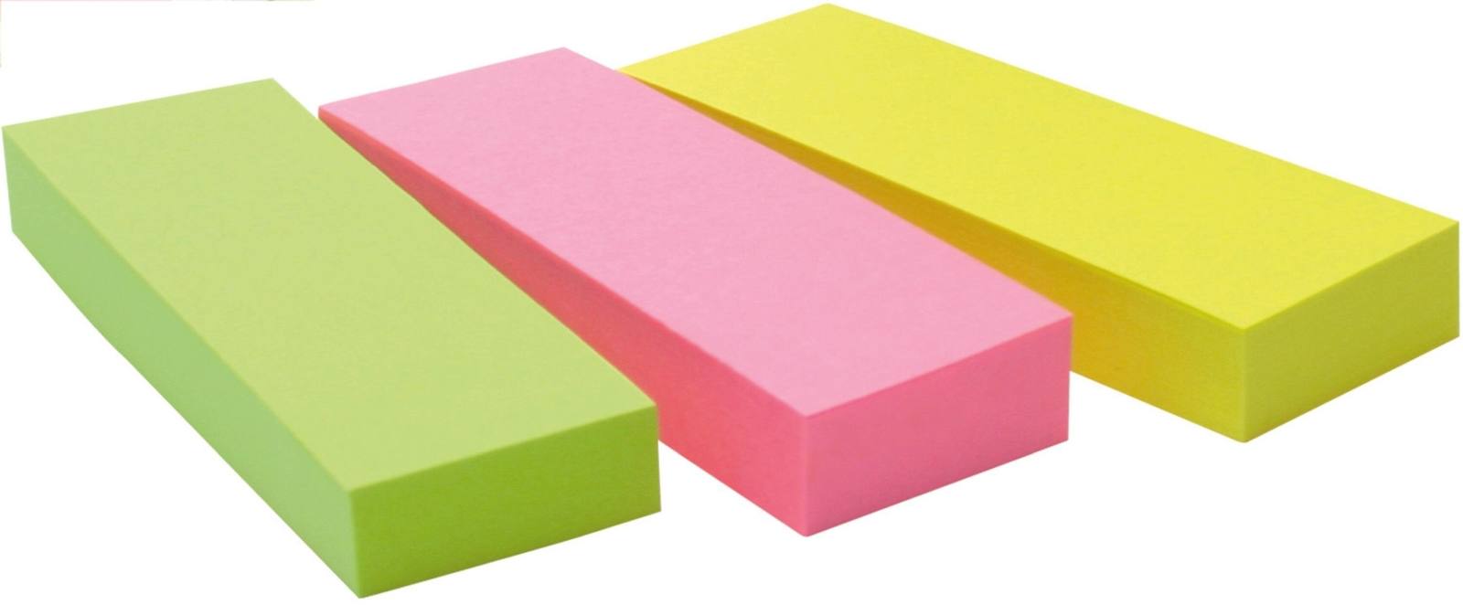 3M Post-it Page Marker 671-3, 3 x 100 Blatt, breite Blocks, neongrün, -pink, -gelb, 25 mm x 76 mm
