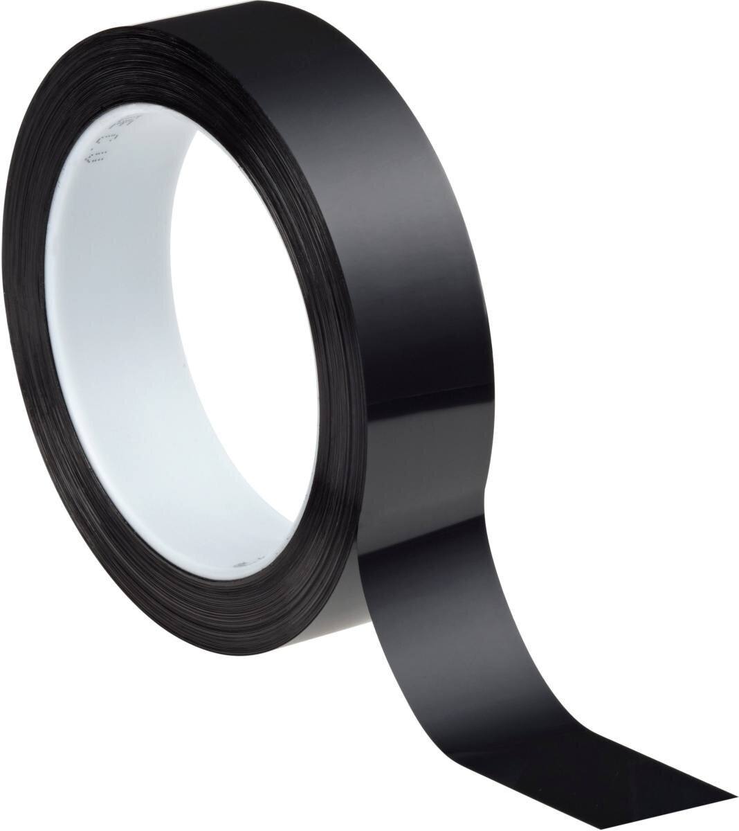 Cinta adhesiva de poliéster 3M 850 F, negra, 25 mm x 66 m, 0,05 mm