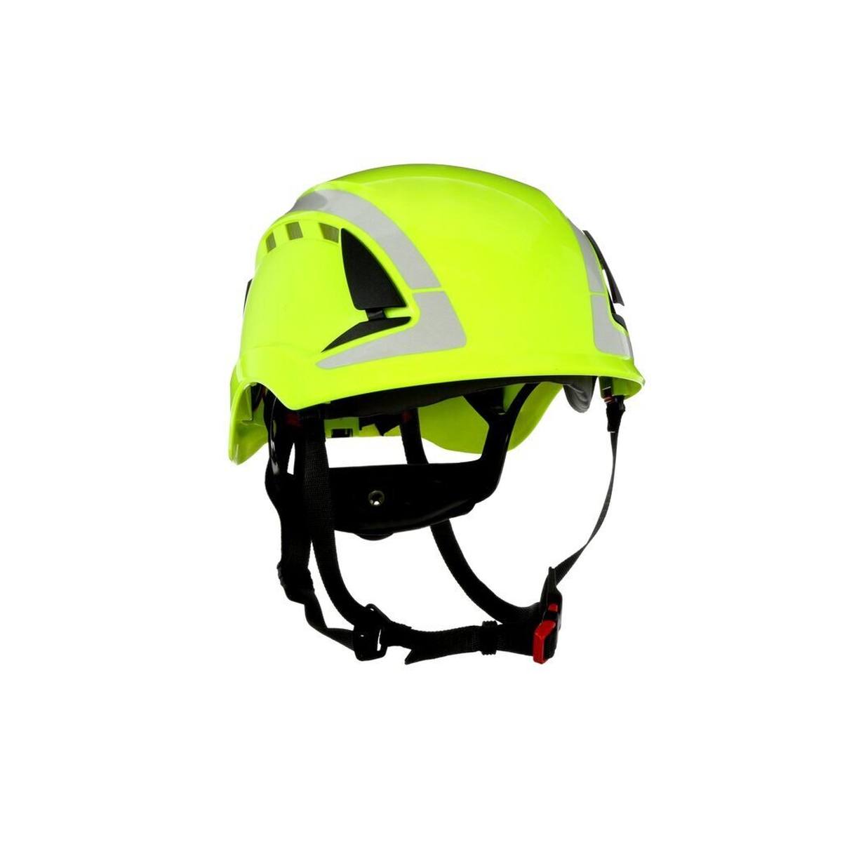 3M SecureFit safety helmet, X5014V-CE, neon green, ventilated, reflective, CE