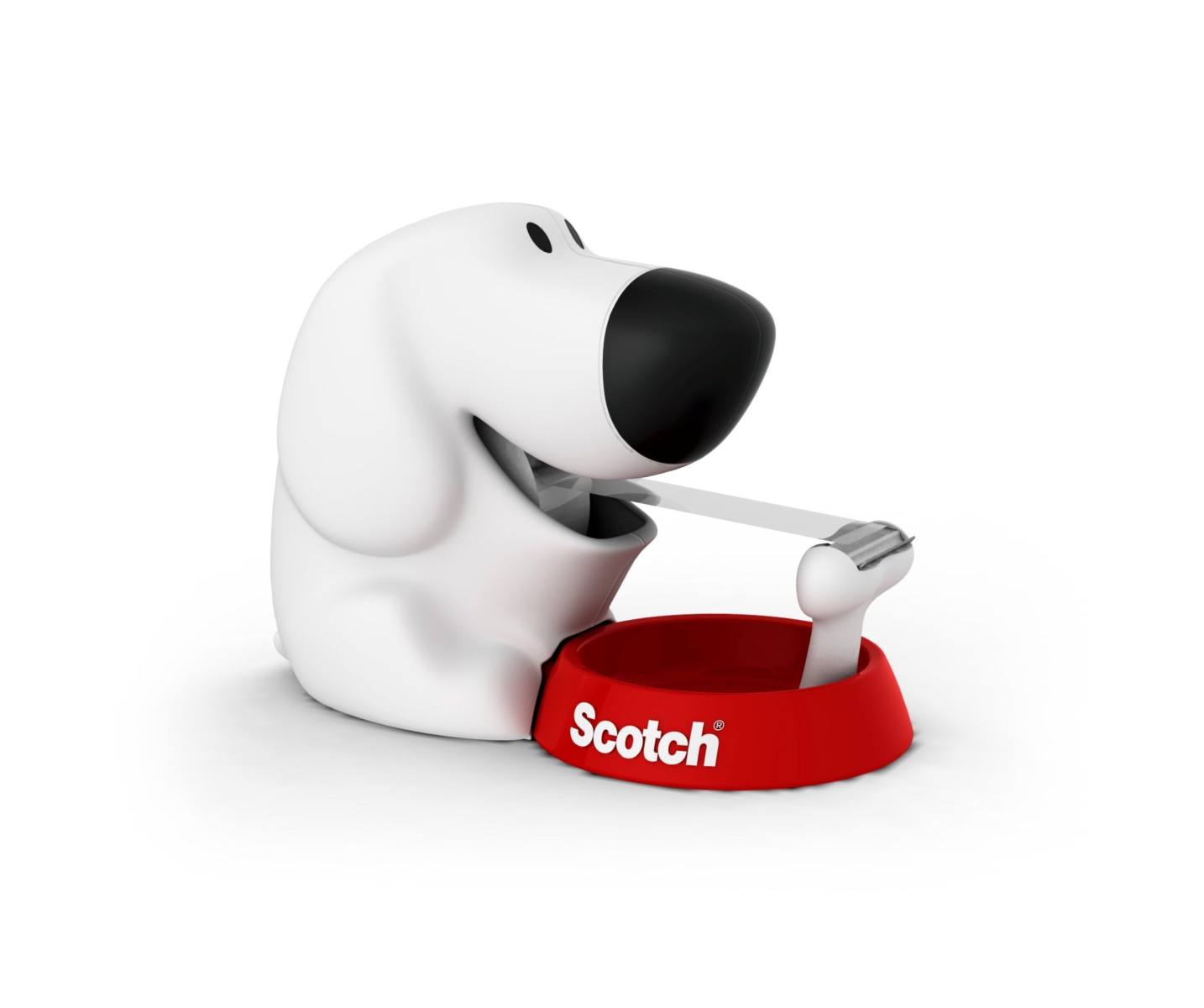 3M Scotch Hund Handabroller + 1 Rolle Scotch Magic Klebeband 19 mm x 8,89 m