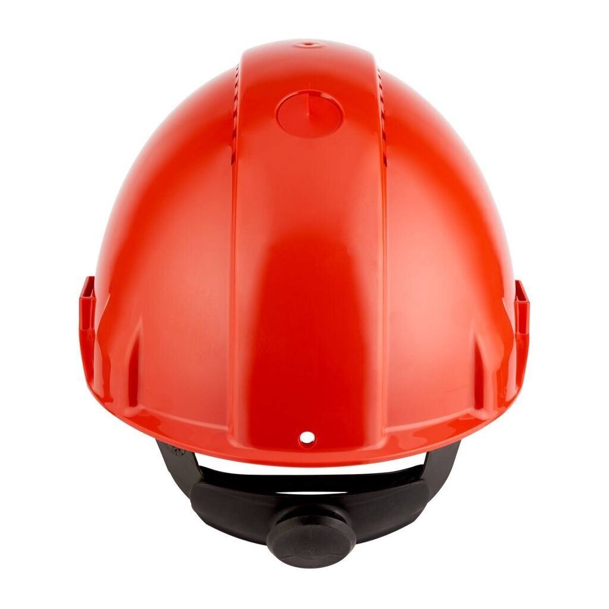 elmetto di sicurezza 3M G3000 G30NUR di colore rosso, ventilato, con uvicatore, cricchetto e cinturino in plastica per saldatura
