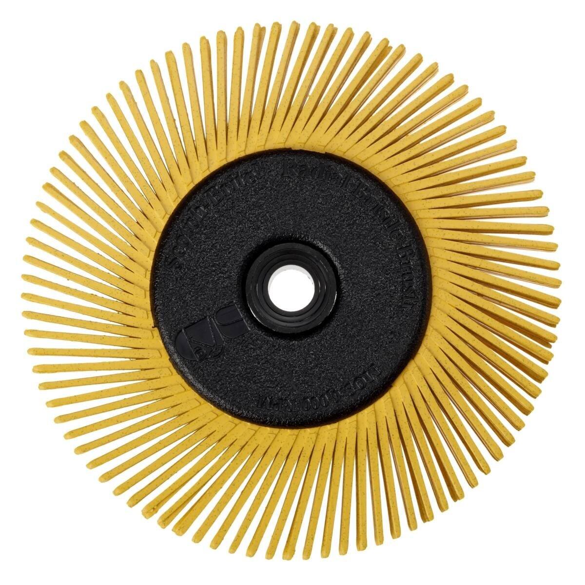 3M Scotch-Brite Radial Bristle Disc BB-ZB with flange, yellow, 152.4 mm, P80, Type A #27606
