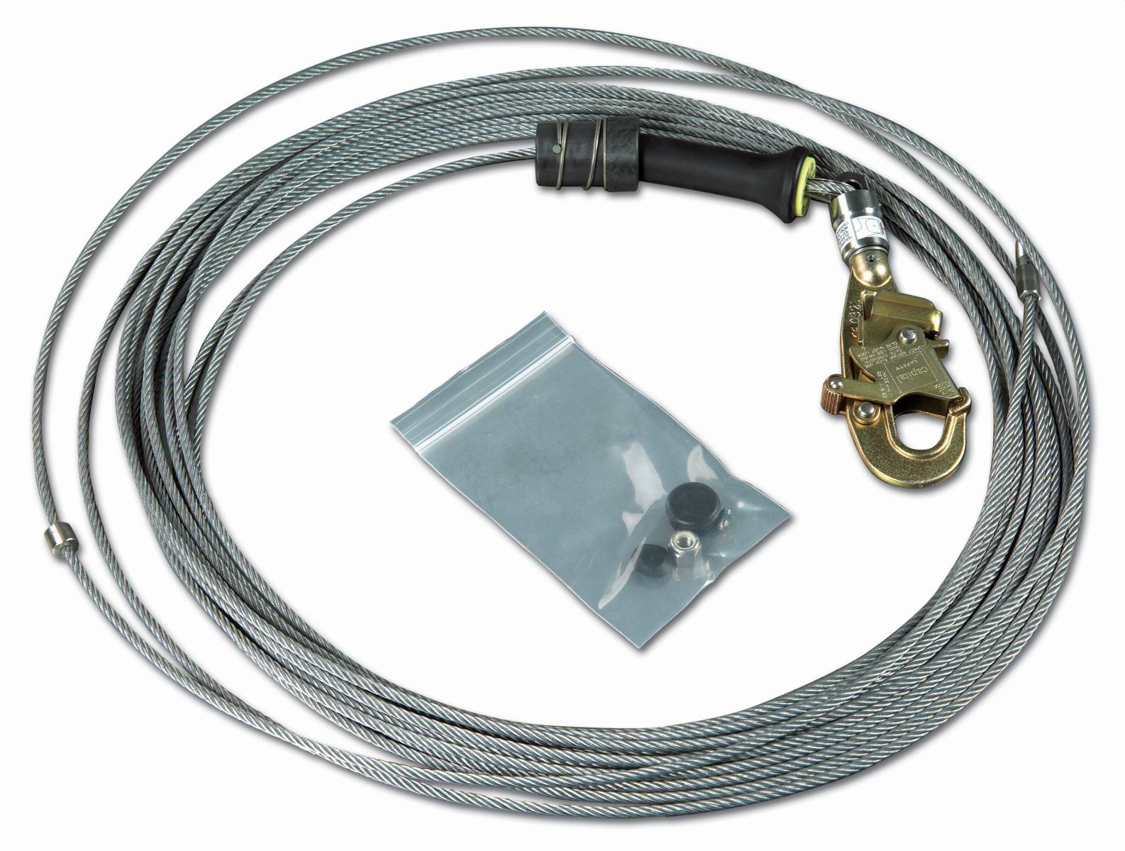 3M DBI-SALA kabelvervangingsset voor FAST-Line, roestvrijstalen kabel met roestvrijstalen karabijnhaak 15 m, 15,0 m