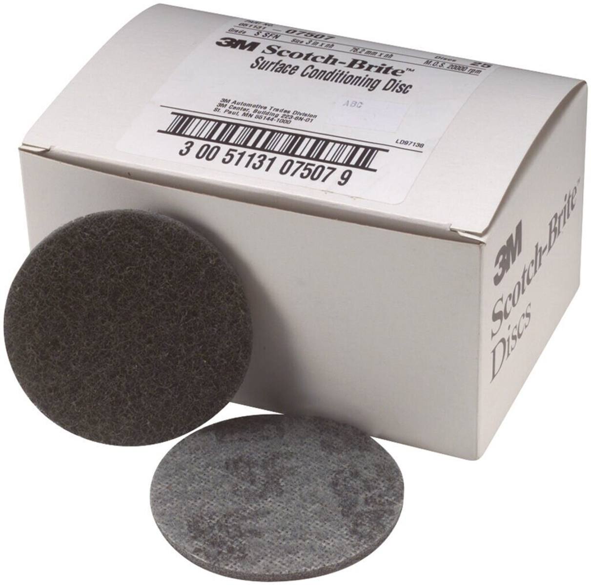 3M Scotch-Brite non-woven disc SC-DH without centering, grey, 115 mm, S, sfn #48560