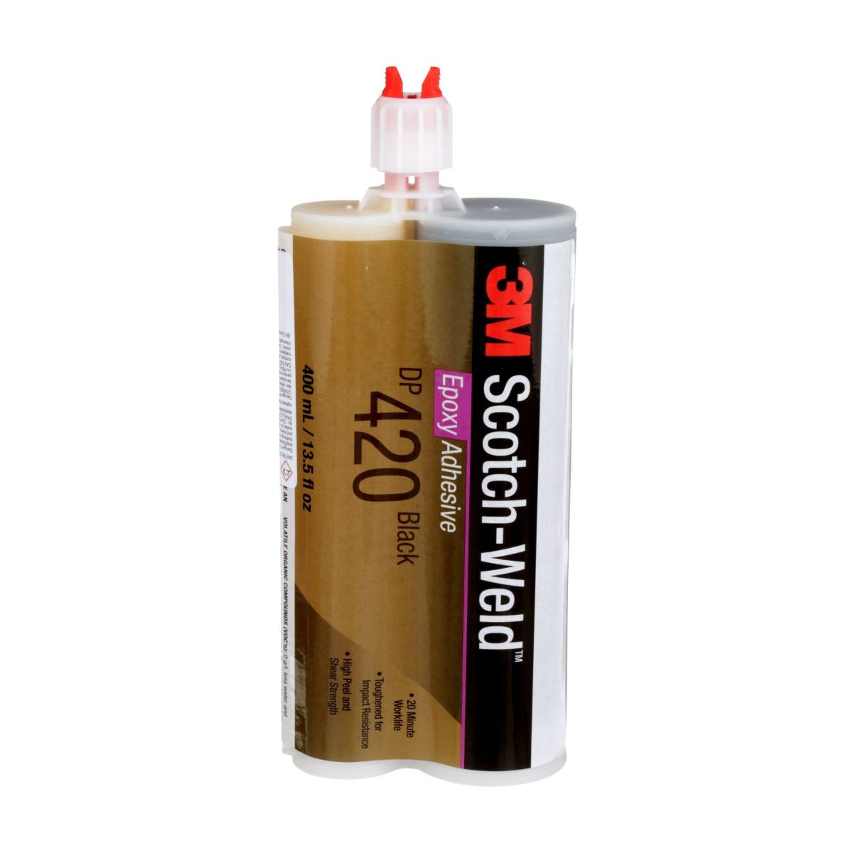 3M Scotch-Weld 2-component construction adhesive based on epoxy resin for the EPX System DP 420, black, 400 ml
