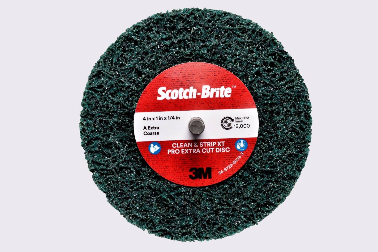 3M Scotch-Brite disco de limpieza grueso XT-ZS Pro Extra Cut, 150 mm, 13 mm, 8 mm, A, extra grueso