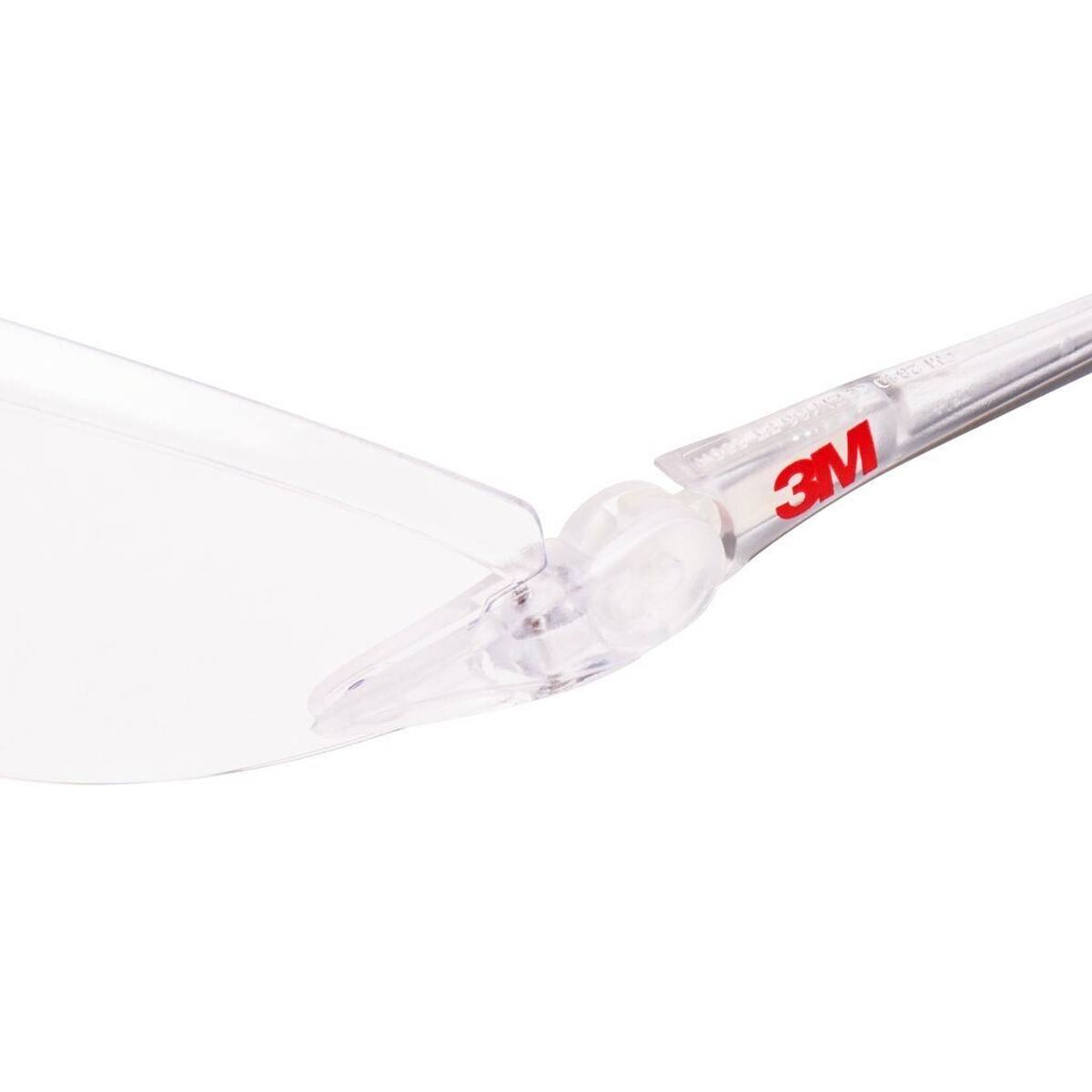 3M 2840 Gafas de protección AS/AF/UV, PC, transparentes, patillas ajustables en longitud e inclinación, terminales blandos