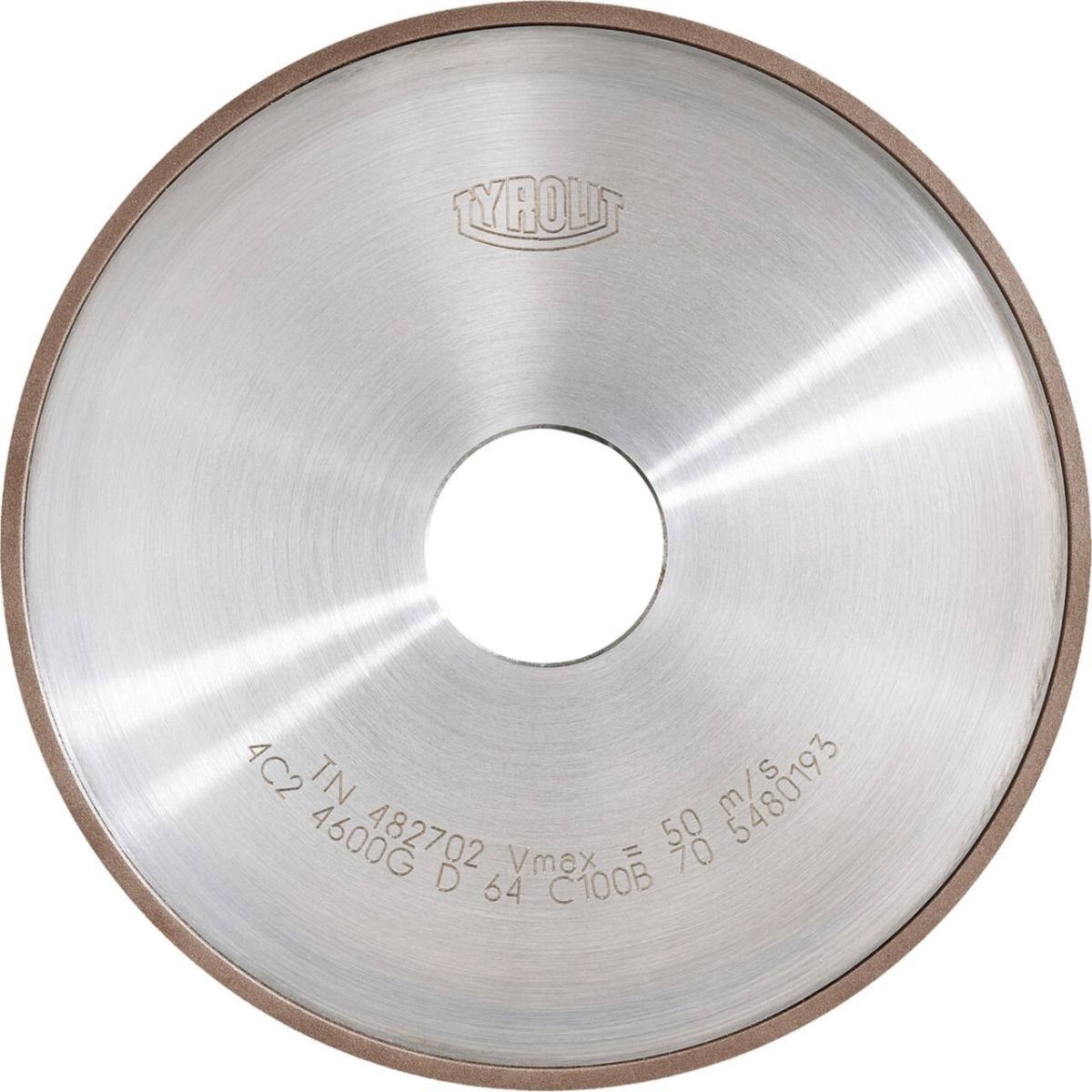 Tyrolit Resin-bonded diamond discs for face grinding (face grinding) DxDxH 150x10x32 For carbide, shape: 4C2, Art. 482702