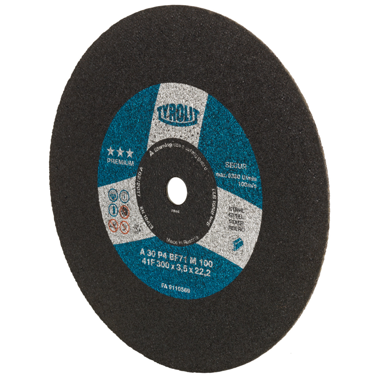 Tyrolit Cutting discs DxDxH 300x3.5x32 For steel, shape: 41 - straight version, Art. 151301