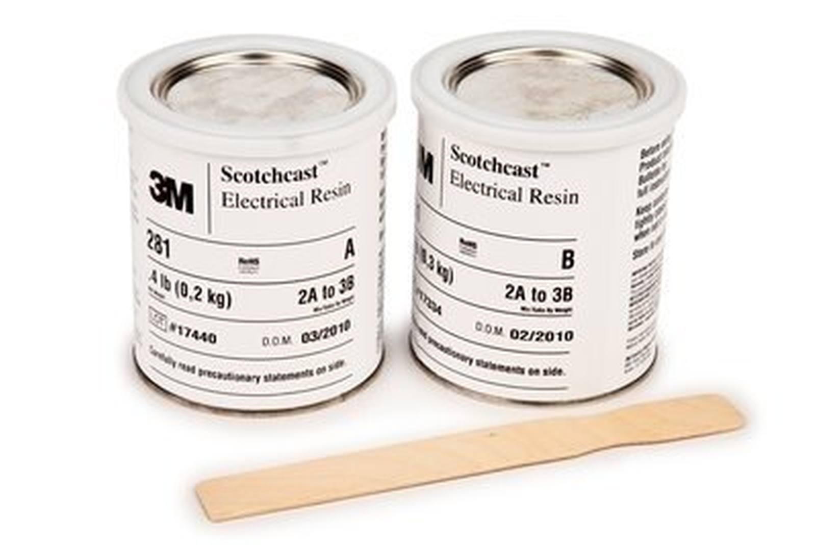 3M Scotchcast 281 Epoxid-Flüssigharz, Creme, Teil A+B, 0,45 kg