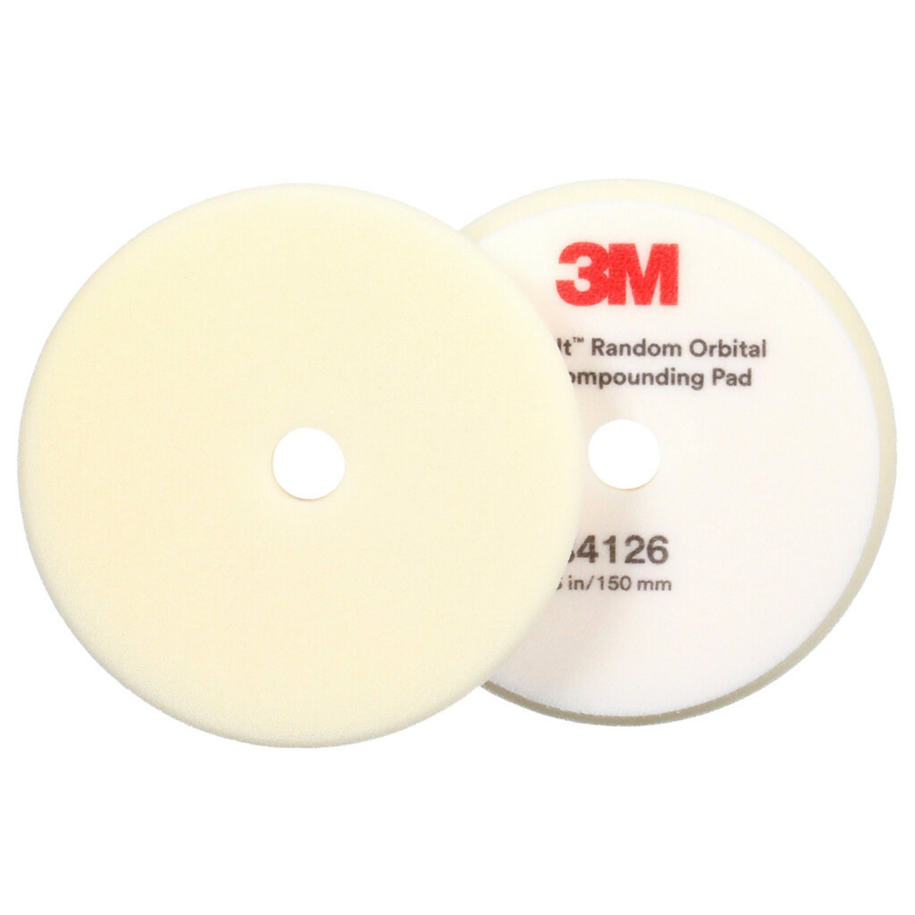 3M Perfect-it tampon de mousse de polissage pour polisseuse excentrique, blanc, 150 mm, 34126 (paquet = 2 pièces)