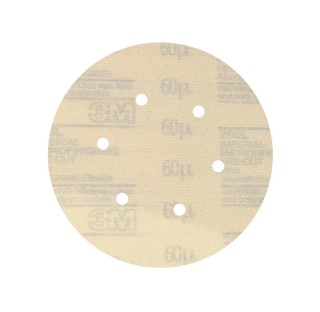 3M Hookit Disque de microfinition auto-agrippant 266L, 150 mm, LD600A, 6 trous, A30 Micron #00133