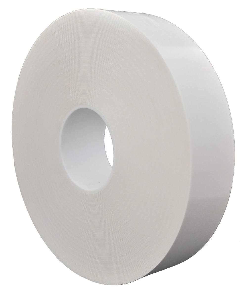 S-K-S 763 Double-sided PE foam adhesive tape with synthetic rubber adhesive, 15 mm x 25 m, 3.0 mm, white