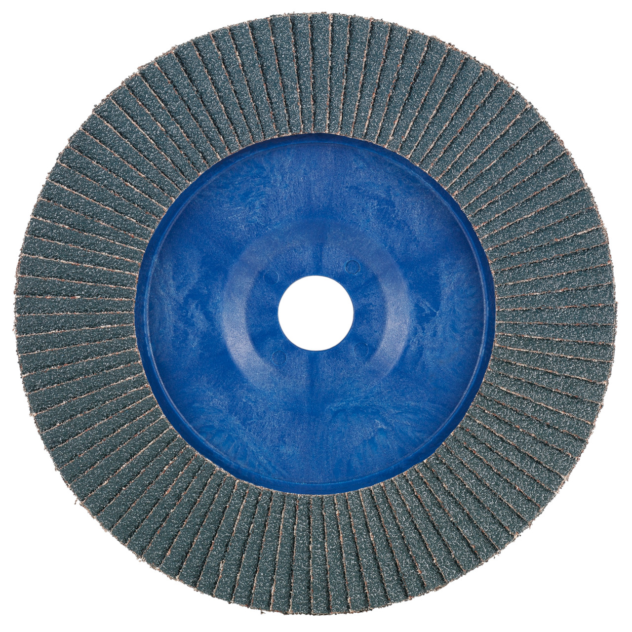 Tyrolit Rondelle éventail DxH 125x22,23 2en1 pour acier &amp; inox, P60, forme : 28N - version droite (corps de support en plastique), Art. 34318573