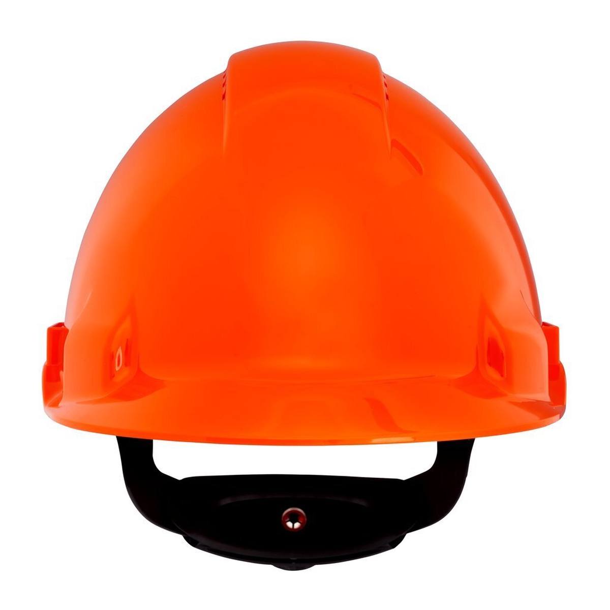 elmetto di sicurezza 3M G3000 G30NUO di colore arancione, ventilato, con uvicatore, cricchetto e cinturino in plastica per saldatura