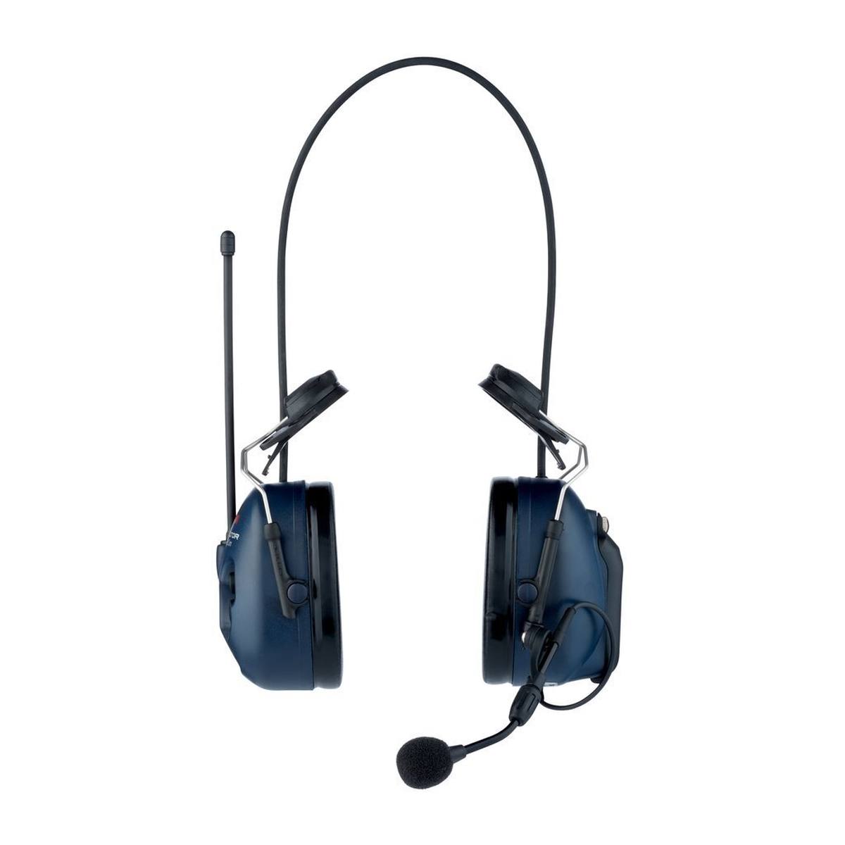 3M LiteCom with helmet attachment, built-in PMR 446 radio, incl. boom microphone, SNR = 33 dB, blue