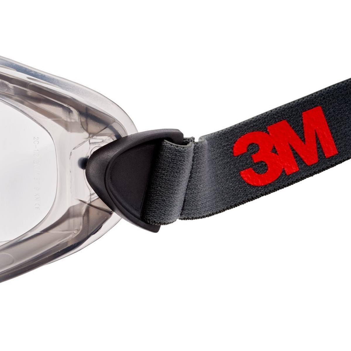 3M 2891S-SGAF Occhiali a visione completa, senza fessura di ventilazione (a tenuta di gas), cerniere regolabili, rivestimento antiappannamento