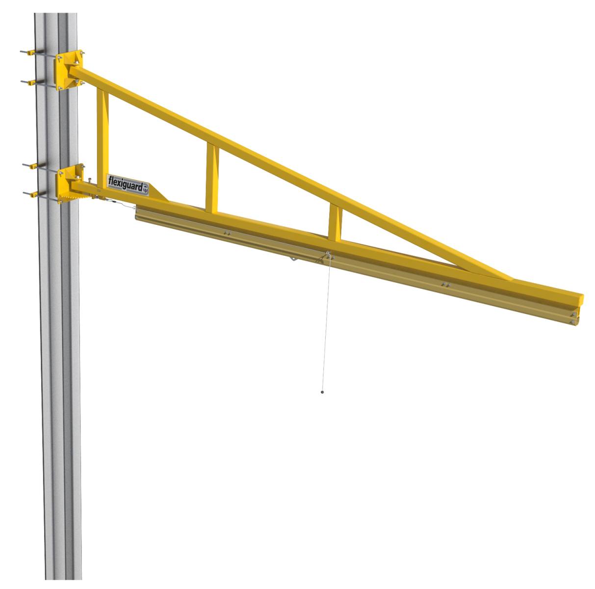 3M Flexiguard Jib-Boom rail bracket, attachment to vertical T-beams, 180° pivoting, rail length: 6.1 m, 1 integrated runner, 6.1 m