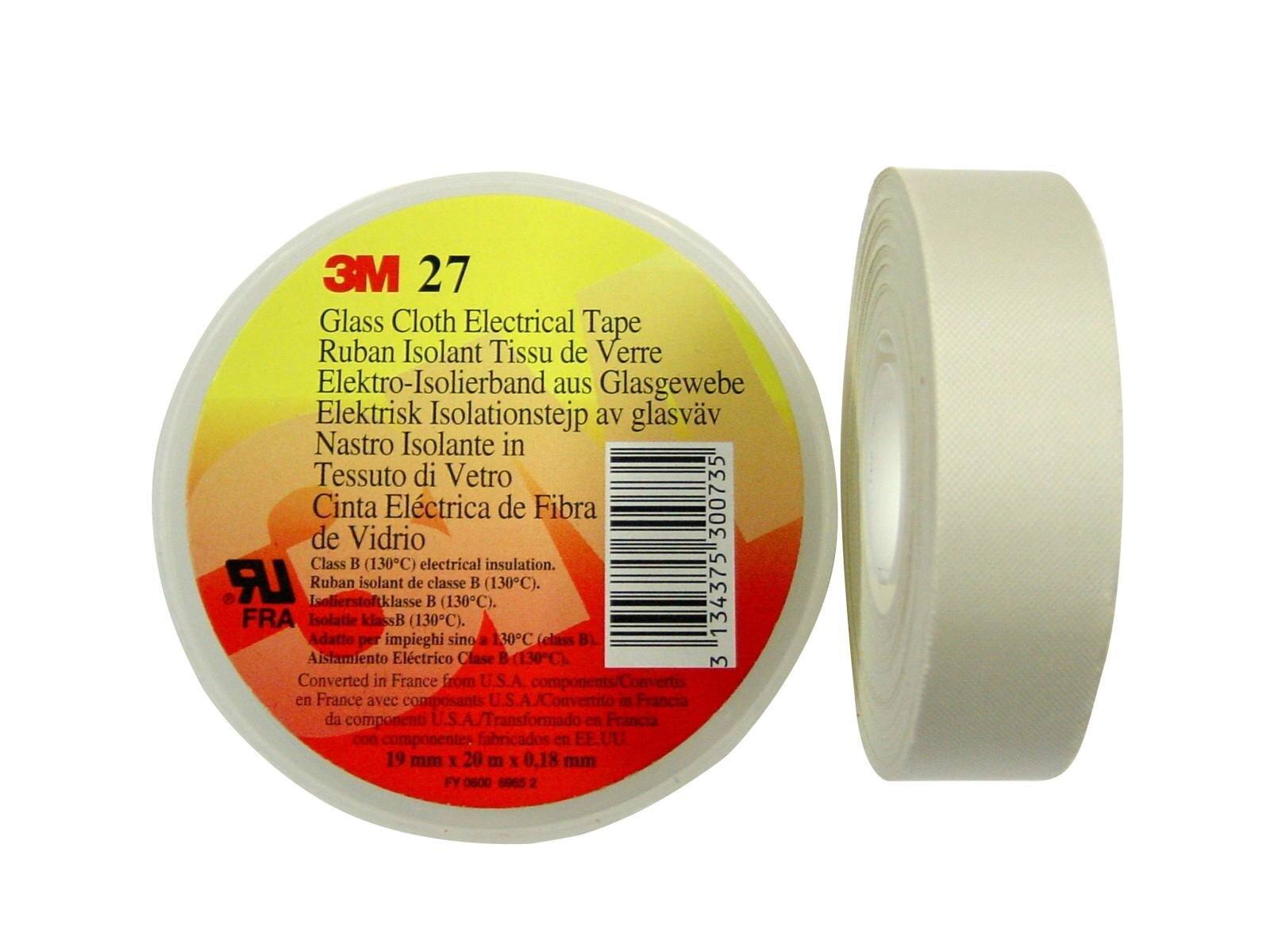 3M Scotch ET 27 Glass fabric tape, white, 19 mm x 20 m, 0.18 mm