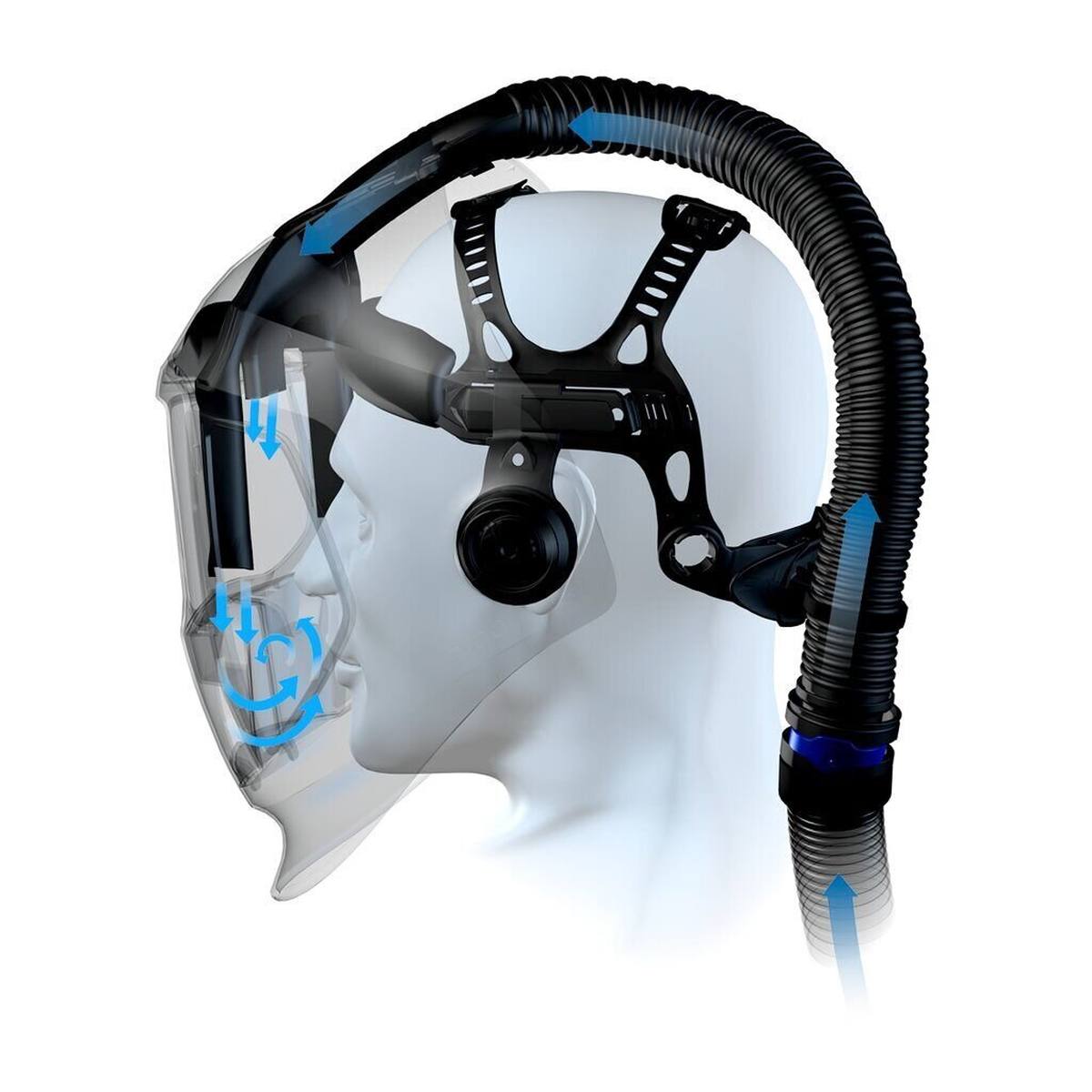 Masque de soudure 3M Speedglas 9100 Air avec 9100XX ADF, avec protection respiratoire à air comprimé Versaflo V-500E, sac de rangement inclus 79 01 01 #568525