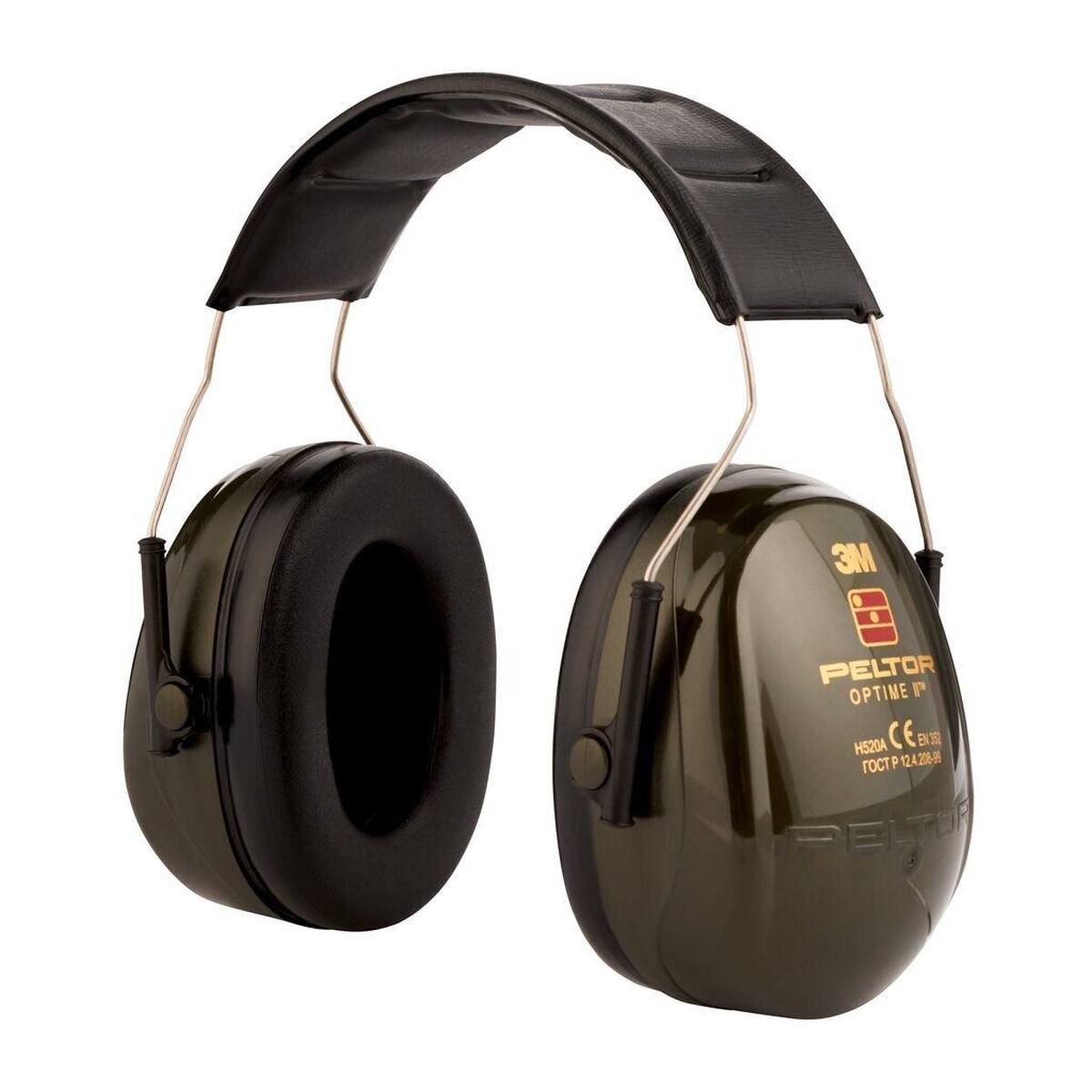 3M PELTOR Optime II ear muffs, headband, green, SNR=31 dB, H520A