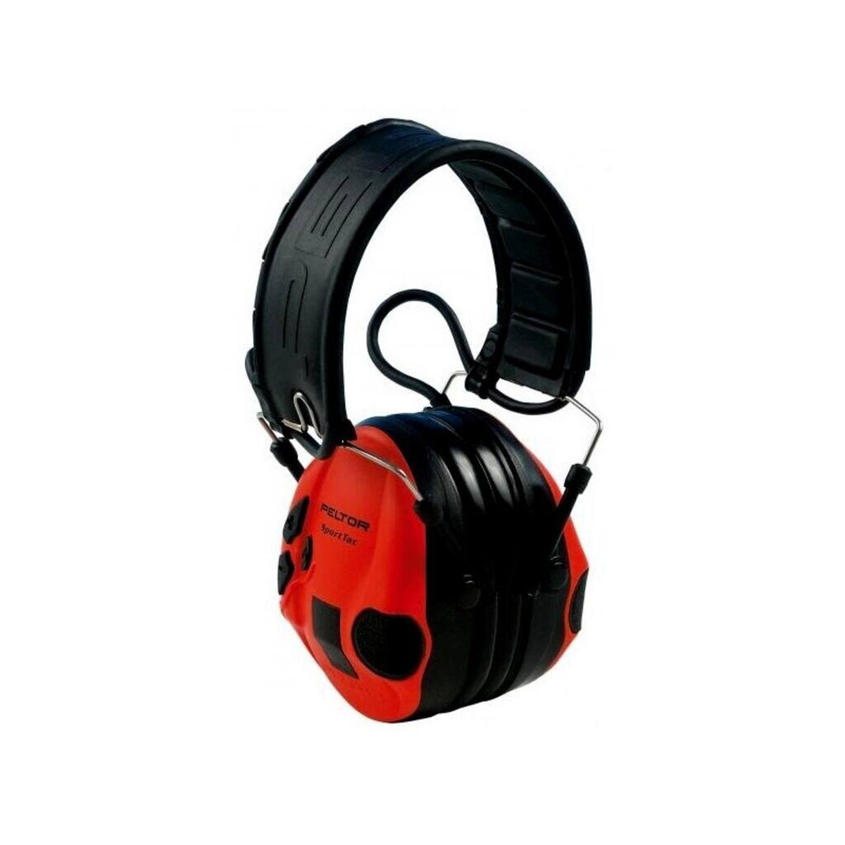 3M PELTOR SportTac, 26 dB, black/red capsules, foldable headband, STAC-RD