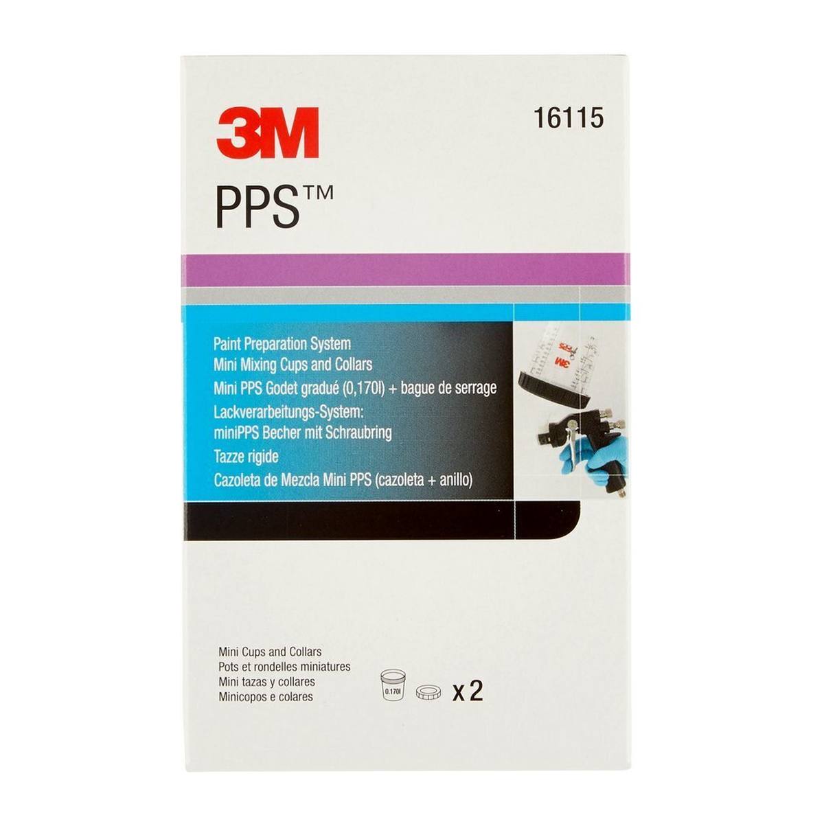 3M PPS Mug 0,17L &amp; screw ring (Pack=2pcs) #E16115