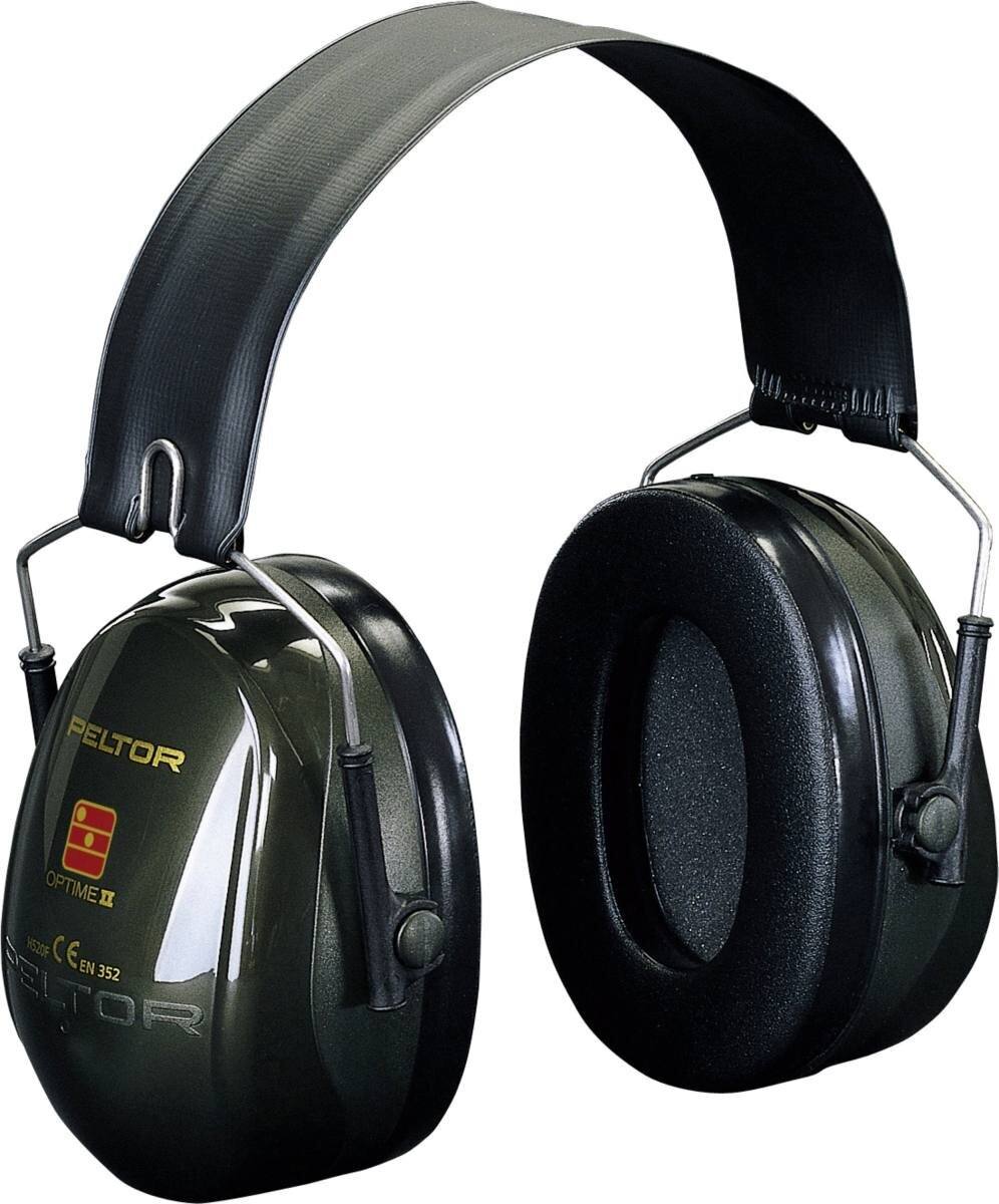 3M PELTOR Optime II oorkappen, inklapbare hoofdband, groen, SNR=31 dB, H520F