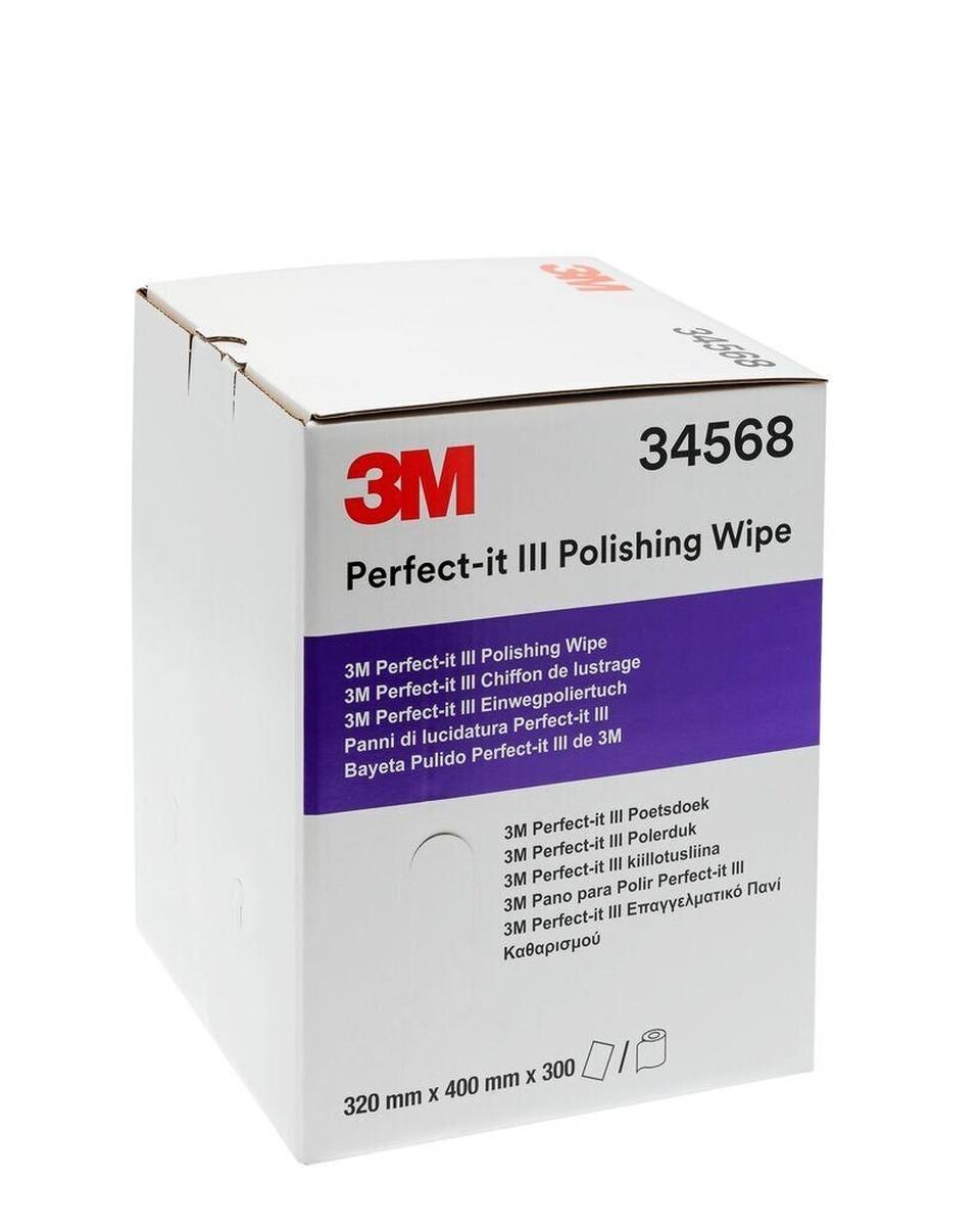 3M Perfect-It III Disposable polishing cloth, white, 380 mm x 370 mm #34568