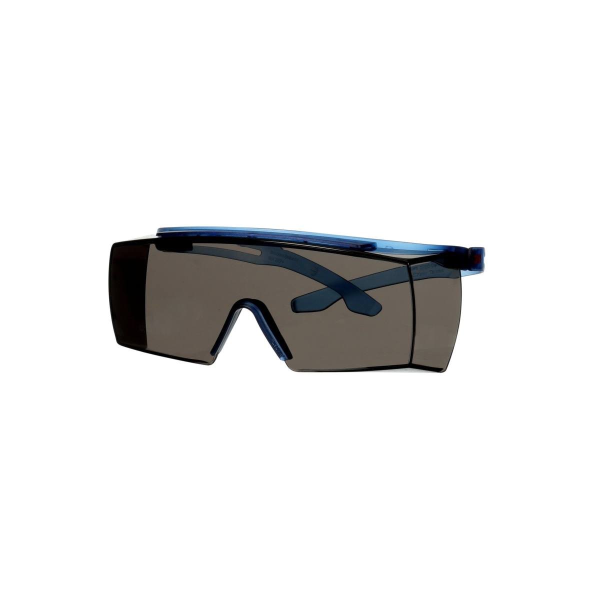 3M SecureFit 3700 overzetbril, blauwe veren, Scotchgard anticondenscoating (K&amp;N), grijs glas, hoekverstelbaar, SF3702SGAF-BLU-EU