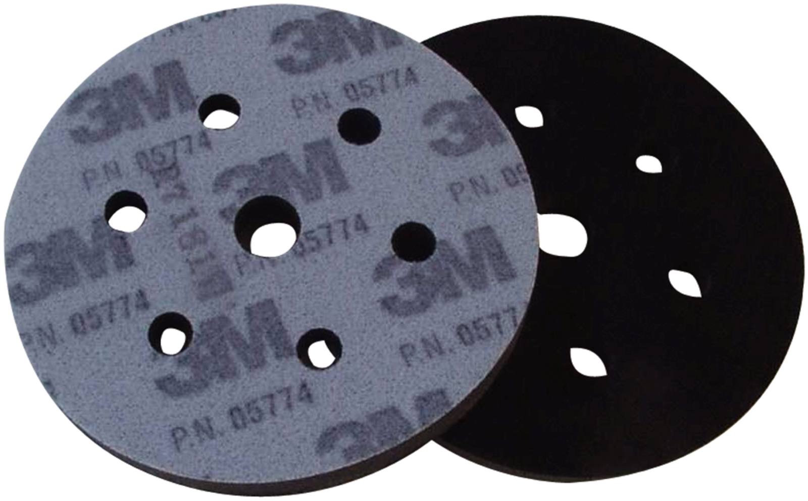 3M Hookit Interface-Pad Soft, 150 mm, 6 1 pliegue perforado #05774A