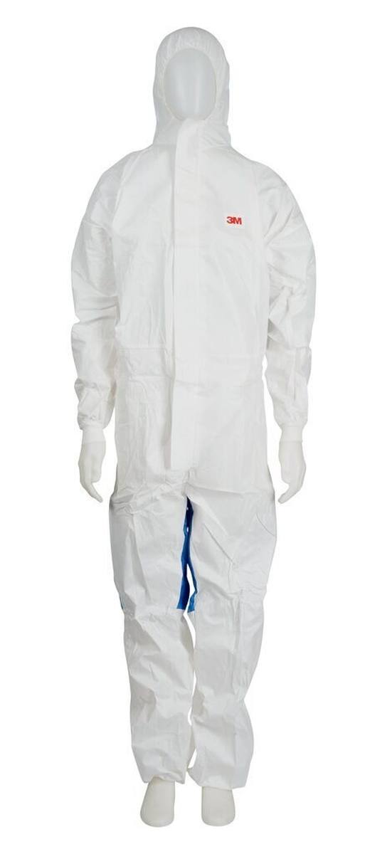 3M 4535 coverall, white blue, TYPE 5/6, size XL, material SMMMS and PE, breathable, detachable zipper, knitted cuffs
