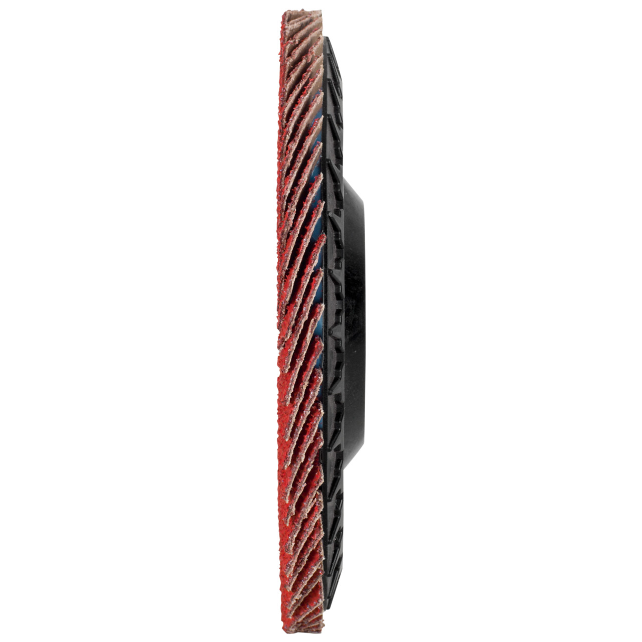 Tyrolit Rondelle à lamelles DxH 125x22,23 CERABOND Rondelle à lamelles pour acier inoxydable, P60, forme : 28N - version droite (corps de support en plastique), Art. 34315846