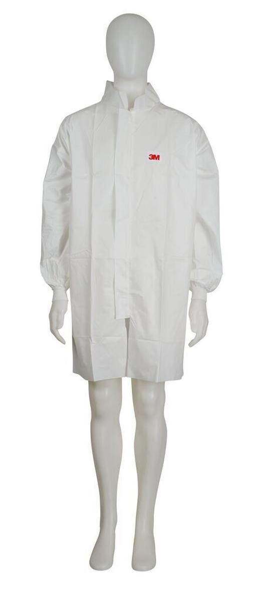 3M 4440 Abrigo, blanco, talla 4XL, especialmente transpirable, muy ligero, con cremallera, puños de punto