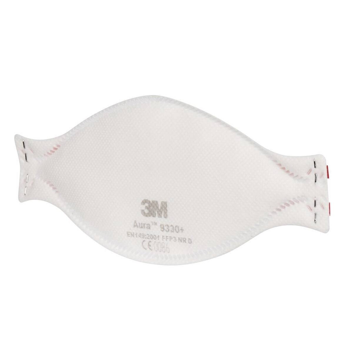 3M 9330+ Aura Masque de protection respiratoire FFP3, jusqu'à 30 fois la valeur limite (emballage individuel hygiénique)