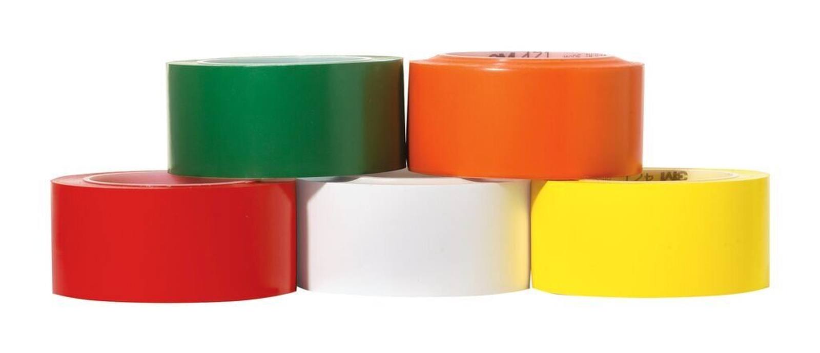 3M ruban adhésif en PVC souple 471 F, jaune, 50 mm x 33 m, 0,13 mm, emballage individuel pratique