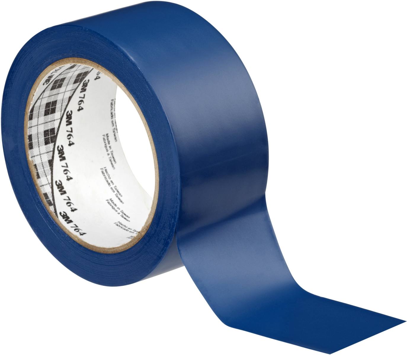 3M Cinta adhesiva polivalente de PVC 764, azul, 50 mm x 33 m, embalada de forma individual y práctica