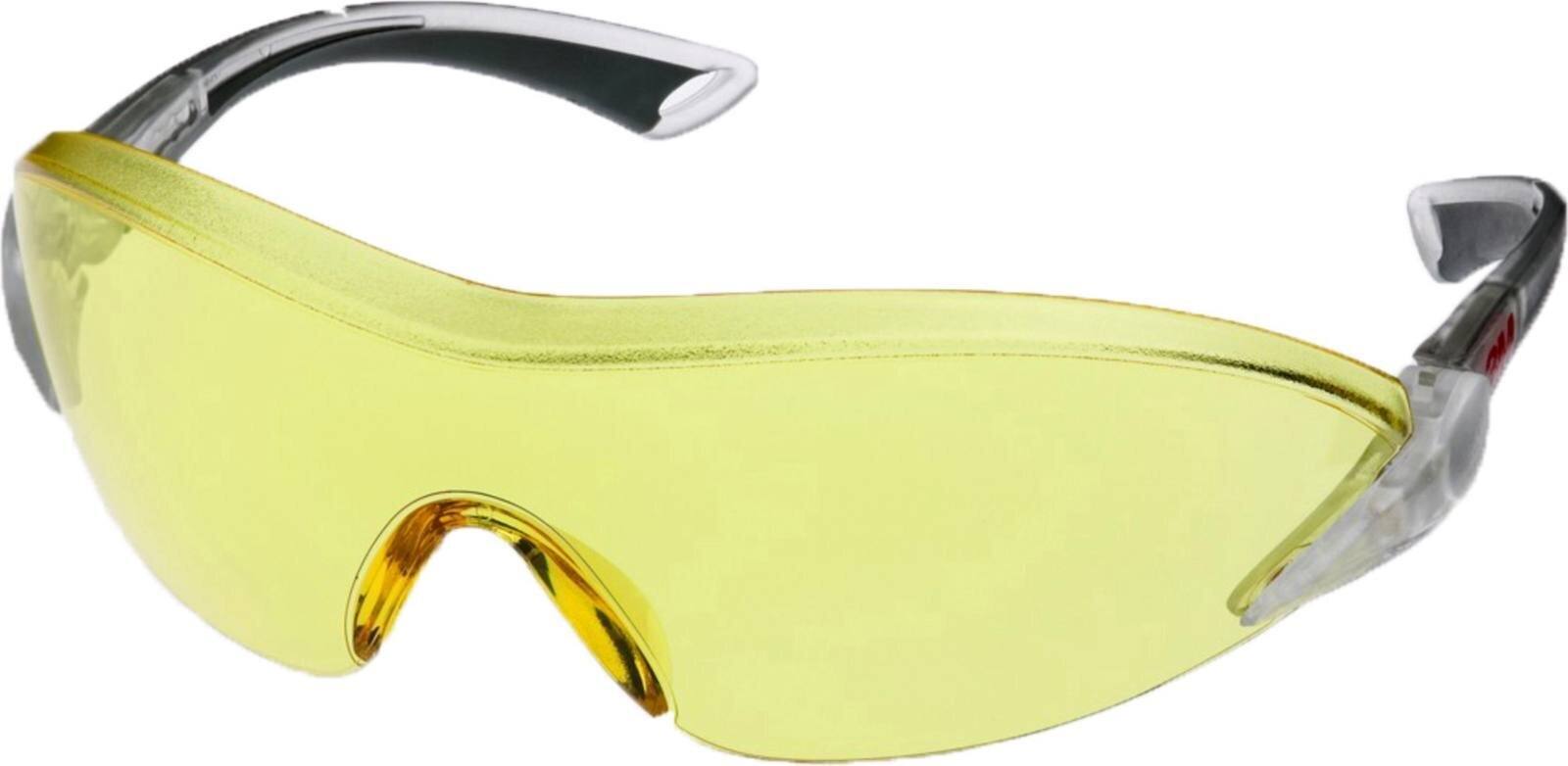3M 2842 Schutzbrille AS/AF/UV, PC, gelb getönt, einstellbare Bügellänge und -neigung, softe Bügelenden
