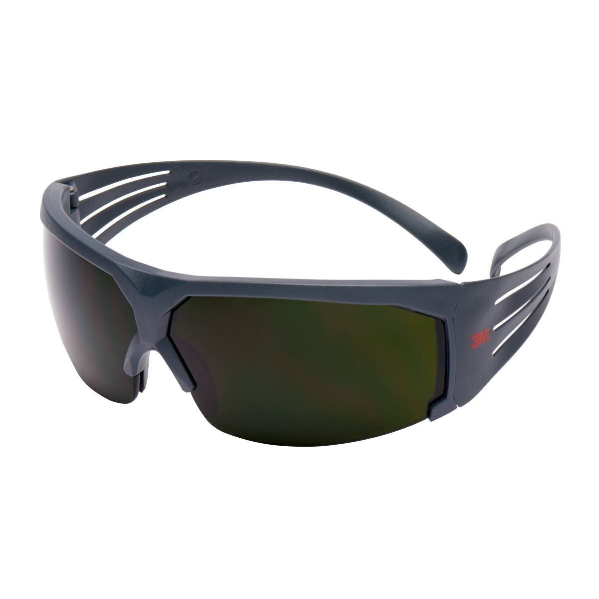 occhiali di sicurezza 3M SecureFit 600, aste grigie, rivestimento antigraffio, livello di protezione delle lenti per saldatura 5.0, SF650AS-EU