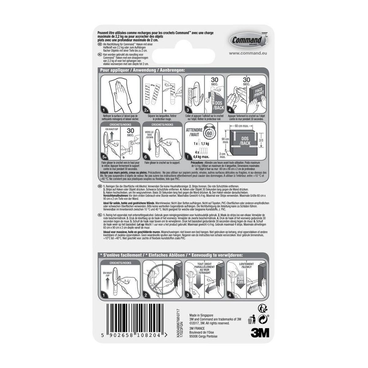3M Command Large adhesive and refill strips, 17023P