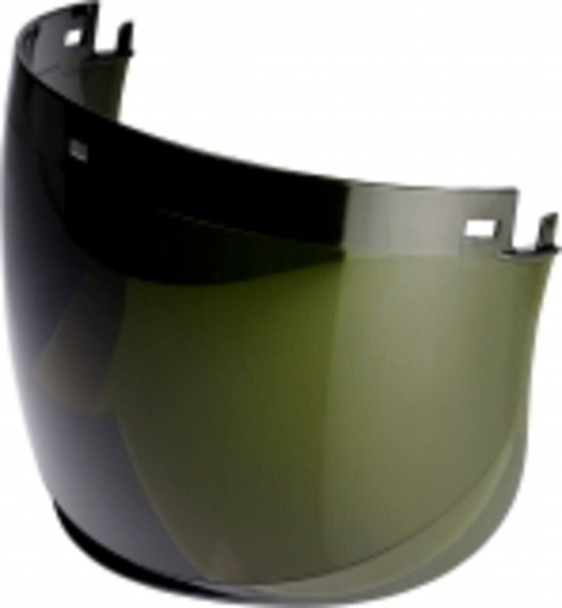 3M Visière 5E-11 Visière transparente polycarbonate vert IR 5.0 extrêmement résistante aux chocs épaisseur : 1,5mm, poids : 138g vendu séparément : support V5 pour casques de protection 3M