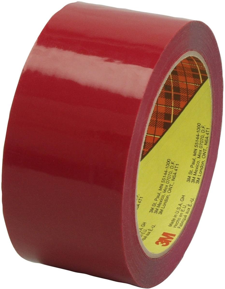 3M Ruban adhésif en polyester 850 F, rouge, 50,8 mm x 66 m, 0,05 mm