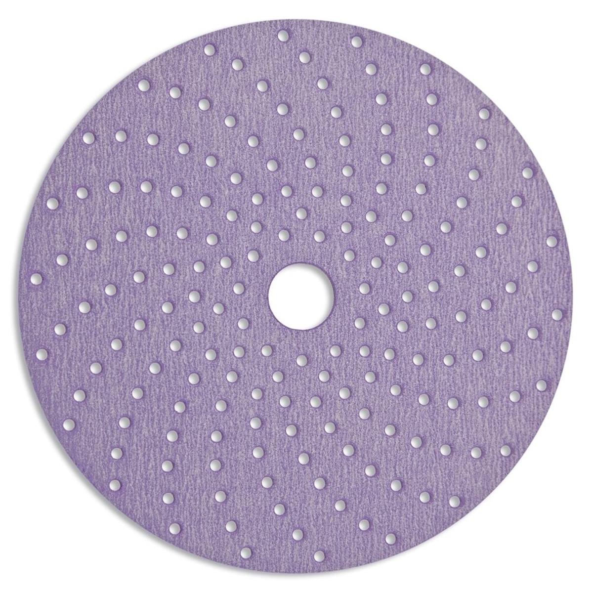 3M Hookit discos adhesivos de gancho y bucle Púrpura Premium 334U, 150 mm, P600, Multiagujero #50913